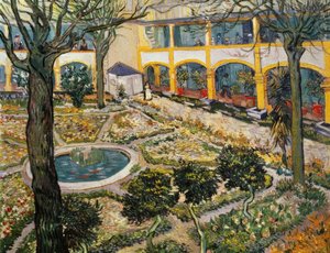 Az arles-i kórház kertje alkotó: Vincent van Gogh