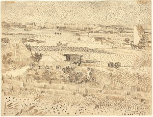 Szüret – La Crau síksága alkotó: Vincent van Gogh