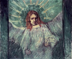Egy angyal feje, Rembrandt után, 1889 alkotó: Vincent van Gogh