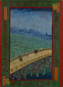 Japonaiserie: A híd az esőben (Hiroshige nyomán), Párizs alkotó: Vincent van Gogh