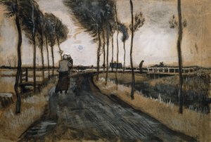 Táj nővel és gyermekkel; Táj nővel és gyermekkel, 1883 alkotó: Vincent van Gogh