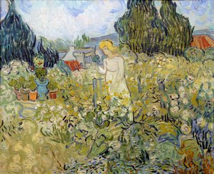 Mademoiselle Gachet a kertjében Auvers sur Oise-ban (Auvers-Sur-Oise) Vincent van Gogh (1853-1890) festménye 1890 V. 0,46 x 0,55 m Párizs, Orsay Múzeum alkotó: Vincent van Gogh