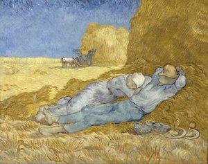 Dél – Pihenő a munkából (Millet nyomán) alkotó: Vincent van Gogh