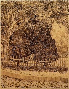 Park kerítéssel alkotó: Vincent van Gogh