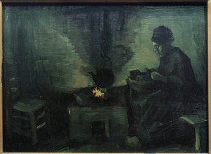 Paraszt Peiture Marouflee a fán, Vincent van Gogh (1853-1890) 1885 V. 0,29x0,4 m Párizs, Musee d