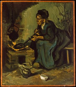 Kandalló mellett főző parasztasszony alkotó: Vincent van Gogh