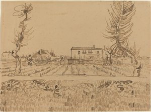 Szántó a mezőn Arles közelében alkotó: Vincent van Gogh