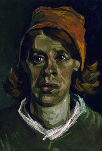 Vincent Van Gogh (1853-1890) festménye ""Piros csuklyás parasztasszony feje"" alkotó: Vincent van Gogh