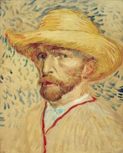 Önarckép szalmakalappal és festőruhával alkotó: Vincent van Gogh