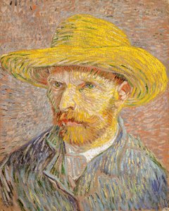 Önarckép szalmakalapos előlappal: A burgonyahámozó, 1887. alkotó: Vincent van Gogh