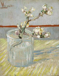 Virágzó mandulaág egy pohárban alkotó: Vincent van Gogh
