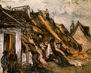 Nádfedeles kunyhók Chaponvalban alkotó: Vincent van Gogh