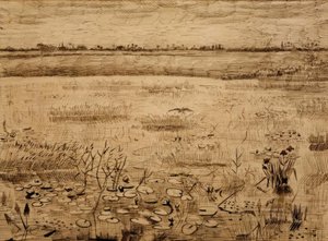 Mocsári táj tavirózsákkal alkotó: Vincent van Gogh