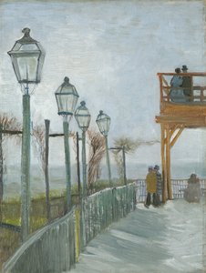 Terasz és kilátó a Moulin de Blute-Finben, Montmartre, 1887 elején alkotó: Vincent van Gogh