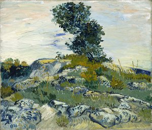 Sziklák / Sziklák tölgyfával alkotó: Vincent van Gogh