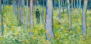 Aljnövényzet két alakkal alkotó: Vincent van Gogh