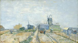 Zöldséges kertek és a Moulin de Blute-Fin a Montmartre-on alkotó: Vincent van Gogh