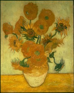 Négy tíz napraforgó egy vázában alkotó: Vincent van Gogh