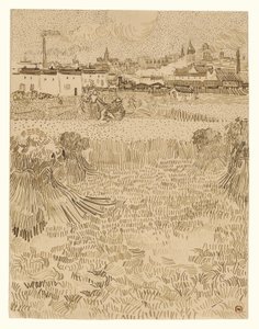 Kilátás a búzamezőkről alkotó: Vincent van Gogh