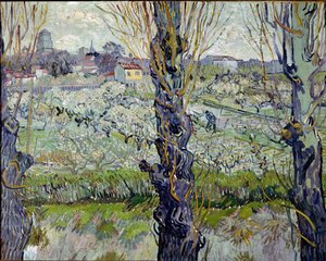 Kilátás Arles-ra. Vincent Van Gogh (1853-1890) festménye alkotó: Vincent van Gogh