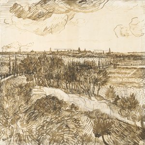 Arles látképe Montmajour felől alkotó: Vincent van Gogh