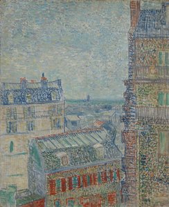 Párizsra nyíló kilátás Theo lakásából a Rue Lepic utcában alkotó: Vincent van Gogh
