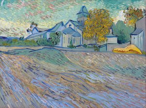 "A menedékház és a Saint Remy-i kápolna látképe" (A menedékház és a Saint Remy-kápolna látképe) Saint Remy de Provence-i táj (Saint-Remy-de-Provence) Vincent van Gogh festménye (1853-1890) alkotó: Vincent van Gogh