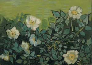 Wildrosen. 1889 alkotó: Vincent van Gogh