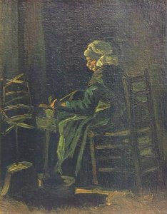 Nő a forgó keréknél, 1885 alkotó: Vincent van Gogh