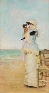 En vue - Vicente Palmaroli y Gonzalez (1834-1896) festménye - Olaj, fa - 43x22 - Museo del Prado, Madrid