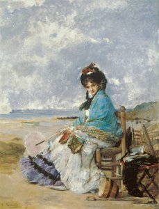 Nyári napok - Palmaroli y Gonzalez, Vicente (1834-1896) - kb 1885 - Olaj, fa - 44x32 - Museo Carmen Thyssen, Malaga