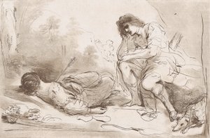 Cephalus és Procris, 1764-98 alkotó: Vincenzio Vangelisti