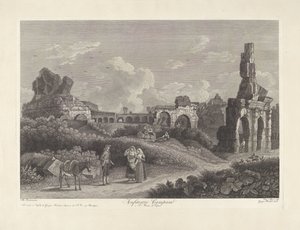 Capua amfiteátruma Anfiteatro Campano a S. Maria di Capua (cím a tárgyon) alkotó: Vincenzo Alloja