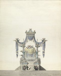 Katafalk Nagy Katalin oroszországi császárné számára Front Elevation., 1796.
