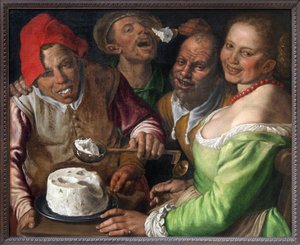 Ricottaevők, Vincenzo Campi (1536-1591) festménye. Fényképészet, KIM Youngtae, Lyon, Musee des Beaux Arts de Lyon.