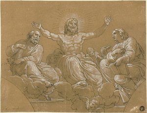Krisztus a dicsőségben a szentekkel alkotó: Vincenzo Camuccini