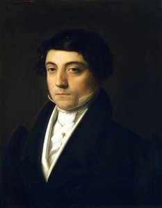 Gioacchino Rossini (1792-1868) fiatal portréja - Vincenzo Camuccini (1771-1844), 1830 körül. Olaj, vászon. 46-os méret; 5 x 37 cm. La Scala Színház Múzeum, Milánó (Musee du theatre de la Scala) alkotó: Vincenzo Camuccini