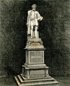 Antonio Allegri da Correggio emlékműve, Vincenzo Vela (1820-1891), Correggio, Emilia-Romagna, Olaszország