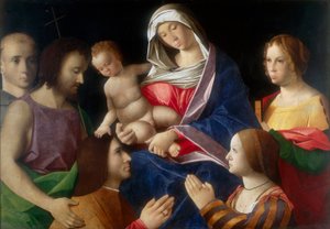 Madonna gyermekkel és szentekkel alkotó: Vincenzo di Biagio Catena