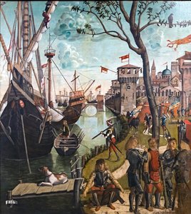 Érkezés Kölnbe alkotó: Vittore Carpaccio