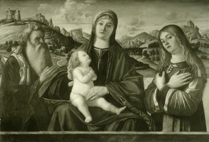 Carpaccio - Mária a gyermekkel és két szenttel, 14. sz. azonosító alkotó: Vittore Carpaccio