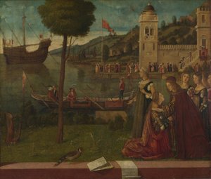 Ceyx távozása, c. 1502-1507 alkotó: Vittore Carpaccio