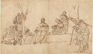 Madonna és gyermek szentekkel egy tájban (Sacra Conversazione) alkotó: Vittore Carpaccio