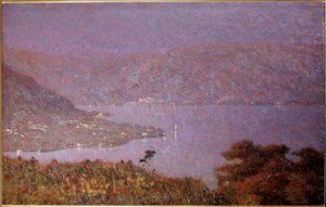 A szerelem gyöngye (Nebbiolina sul lago) (Ked a tavon, Köd a tavon) Vittore Grubicy de Dragon festménye (1851-1920) 1896 Méret: 33,5x51 cm Milánó, Galleria d