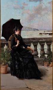 A Mascagni teraszon alkotó: Vittorio Matteo Corcos
