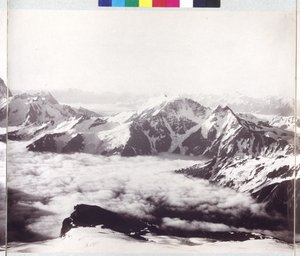 Panoráma röntgenfelvétel az Elbrusz csúcsáról alkotó: Vittorio Sella