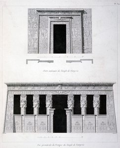 Egy ajtó és portál a Tentyris templomban, 19. század