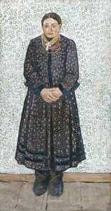 Ukrán parasztasszony, 1910-1911 alkotó: Vladimir Davidovich Burliuk