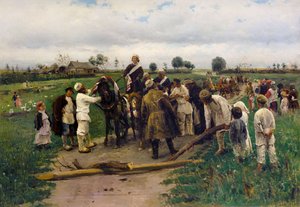 Váltságdíj fizetése a menyasszonyért. Vlagyimir Makovszkij festménye – Váltságdíj fizetése a menyasszonyért – Vlagyimir Jegorovics Makovszkij (1846-1920). olajfestmény alkotó: Vladimir Egorovic Makovsky