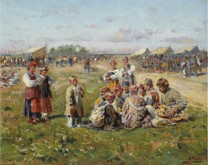 A falusi vásár, 1882 alkotó: Vladimir Egorovic Makovsky